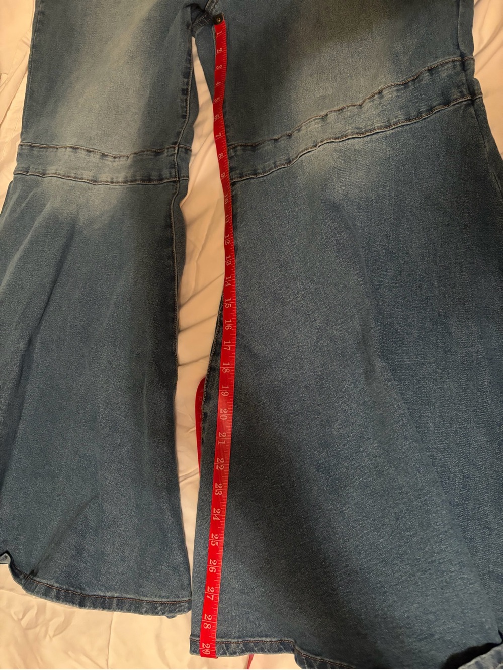 NWOT ELOQUII Denim Bell Bottom Jeans Size 18 Wide Leg Retro Flare ⭐ - Picture 9 of 12